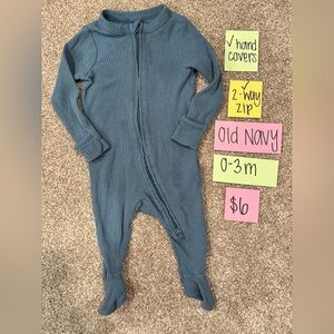 Old Navy Ribbed Teal Kids Footie, never worn